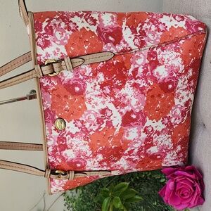 Coach Peyton Floral Printed Coated Canvas Tote Shoulder Bag Purse